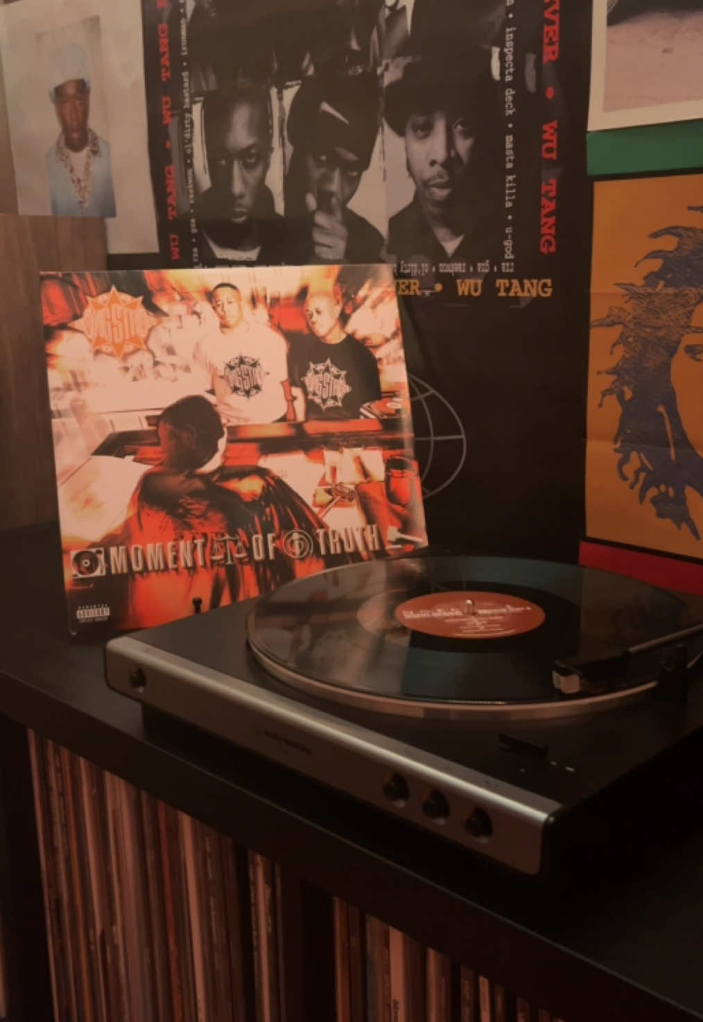 Above The Clouds - Gang Starr (feat. Inspectah Deck) #hiphop #vinyl #fyp #gangstarr #momentoftruth 