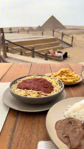 Breakfast in Egypt 🍝 #9pyramidslounge #gizapyramids #pyramids #egypt 