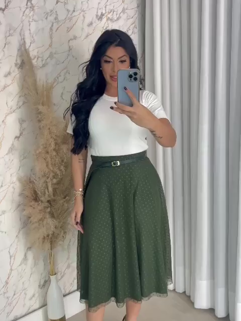 Saia de Tule Godê Moda Cristã Midi Feminina M-G Acompanha o Cinto! Gostou? Comenta EU QUERO! #ModaCristã#SaiaMidi#SaiaDeTule#LookModesto#ElegânciaFeminina#ModaEvangélica#EstiloComPropósito #SaiaGodê#TendênciaFeminina#LookDoDia #tendência #fyp #foryou #afiliados #achadinhosdashopee