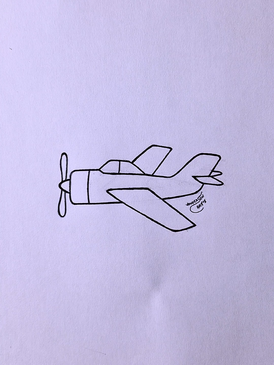 Dica de como desenhar um Avião #Art #desenhos 