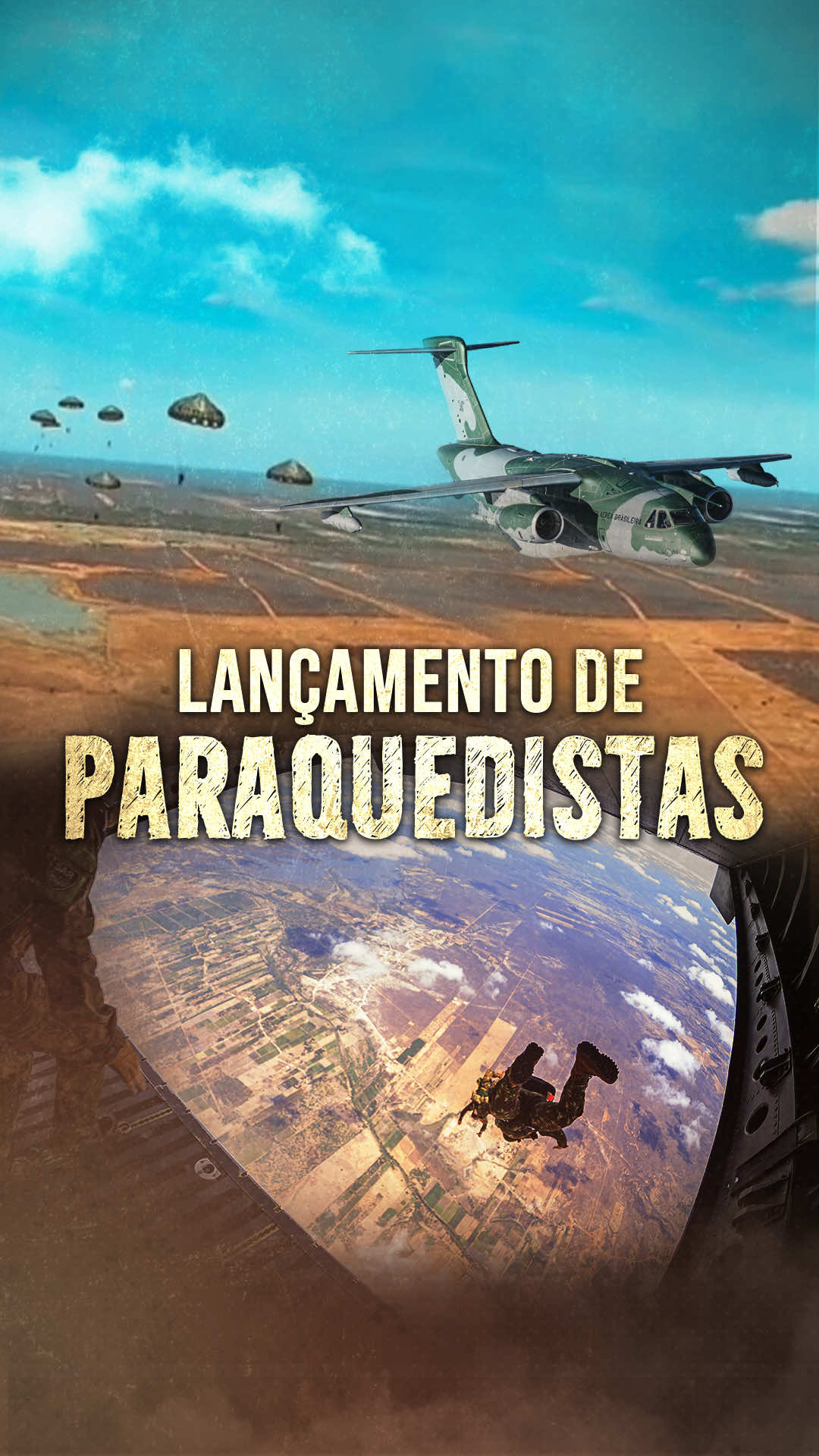 #TBT 🪂 Relembramos hoje o lançamento de paraquedistas realizado pelo KC-390 Millennium no Exercício Cruzeiro do Sul (CRUZEX), o maior e mais importante exercício militar operacional da América Latina, coordenado pela Força Aérea Brasileira (FAB). 📍Marque aqui nos comentários quem gostaria de realizar este salto! 