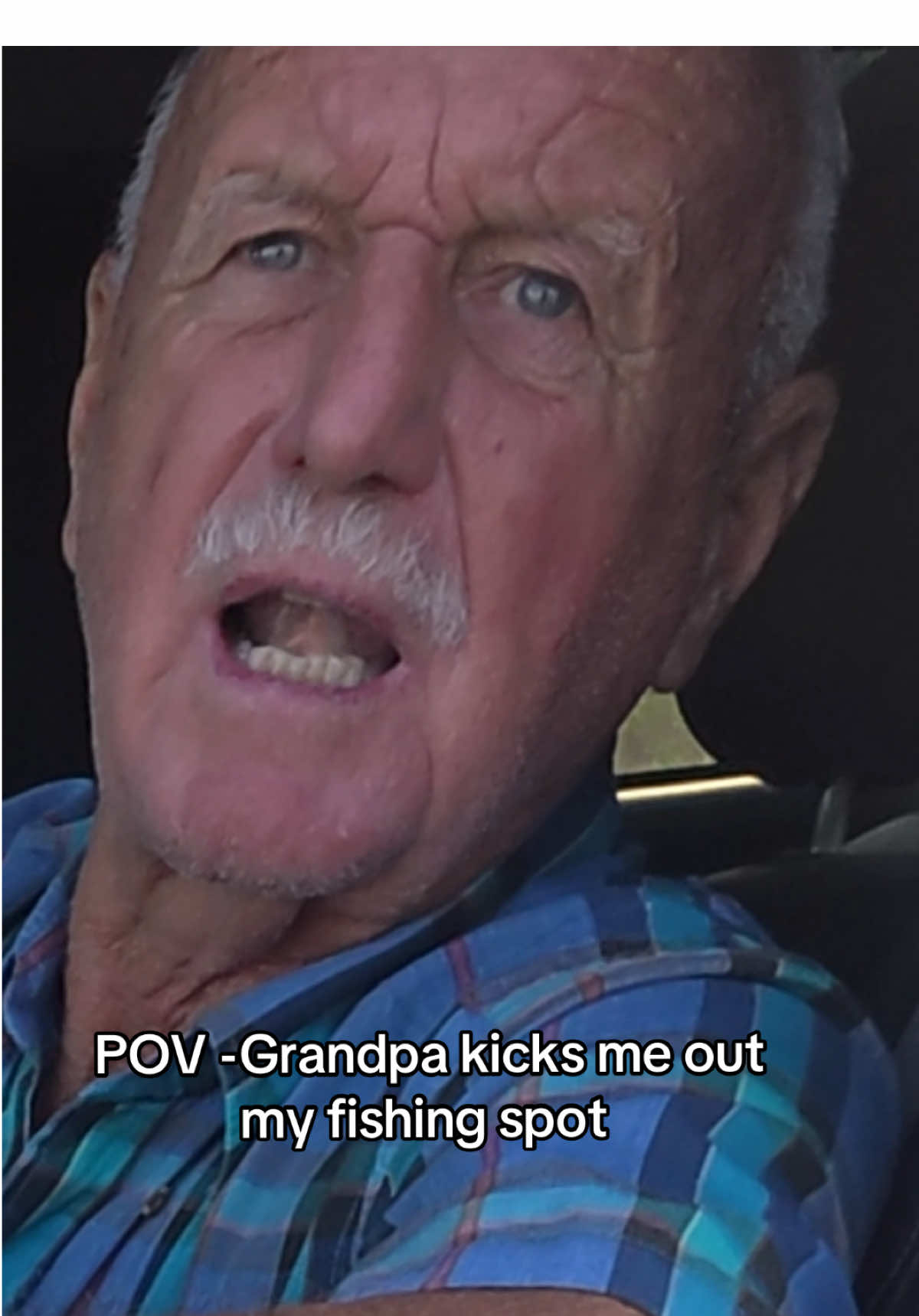 Angry grandpa kicks me out my fishing spot 😂 