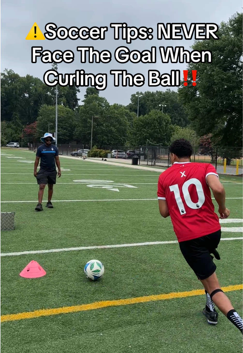 Soccer training drill to improve shooting 🎯. #Soccer #football #soccertiktok #footballtiktok #footballvideo 
