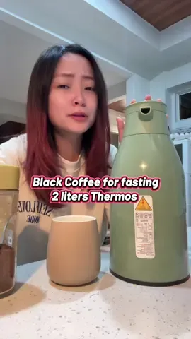 Black coffee for fasting plus 2 liters thermos #thermos #termos #insulated #homefinds #blackcoffee