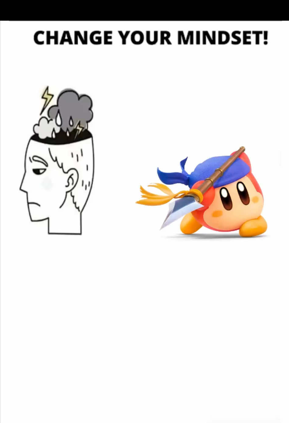 when in doubt… wanya #changeyourmindset #waddledee #kirbyairriders #videogames #kirby 