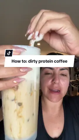 Guys. I fear I am obsessed and have had one every single day 😅. Not only does it satisfy my sweet craving, but it wakes me up and fills me up. Idk I’m obsessed and wanted to share lol. 1 scoop of @Javvy Coffee has the equivalent of 1 shot of espresso so I add the extra shot to make it extra DIRTYYYYY #javvy #javvyproteincoffee #proteincoffeerecipe #howtomakeproteinccoffee 