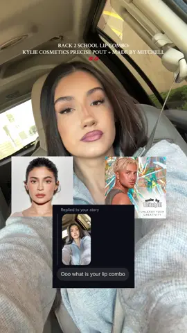 Kylie cosmetics precise pout lip liner in “mauve muse” & made by Mitchell lip sync in “blossom’d” @Kylie Cosmetics @Kylie Jenner @madebymitchell #kyliecosmetics #kyliejenner #madebymitchell #lipcombo #lipliner #grwm #backtoschool #fyp 