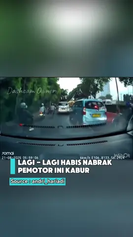 Kejadian di Jl TB Simatupang (21/8/2025), motor beat B 3719 SVT nabrak mobil kemudian kabur. #viralpost #videoviral #fyp #trending #trending 