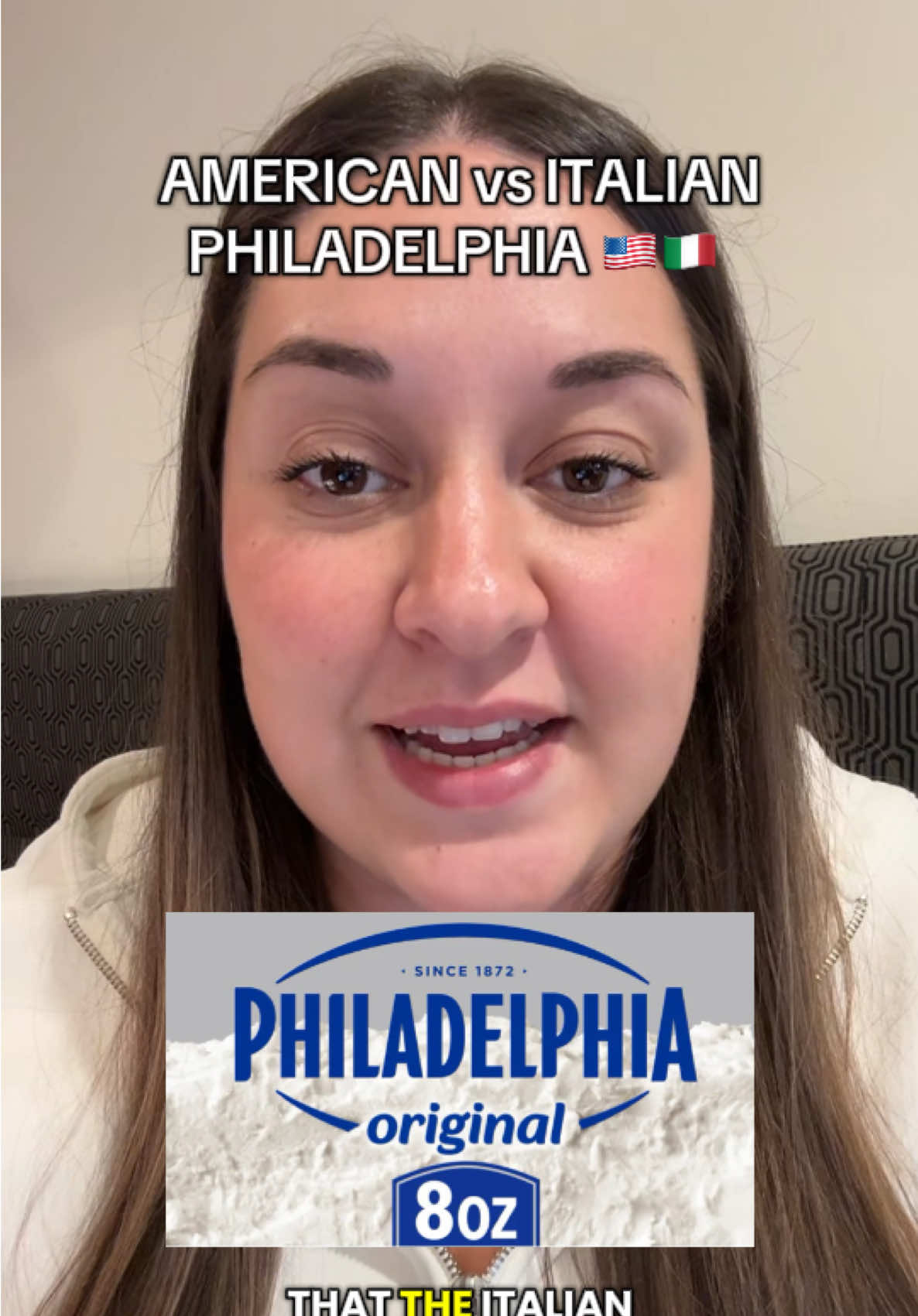 Want more tips on European vs American foods? 🇮🇹🇺🇸 #food #LearnOnTikTok #healthyfood #groceryshopping #creamcheese 