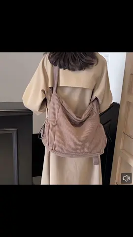 Bolsa De Veludo Cotelê Feminina De Grande Capacidade Bolsa De Ombro Simples Bolsa Transversal De Trabalho#TikTok #jmbolsaseatacado #atacado #loja 