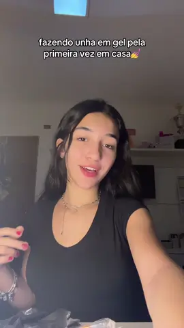 fazendo unha em gel pela primeira vez em casa💅#fyp #daily #viral #tiktokshop #unhaemgel // KIT USADO NO LINK!!!