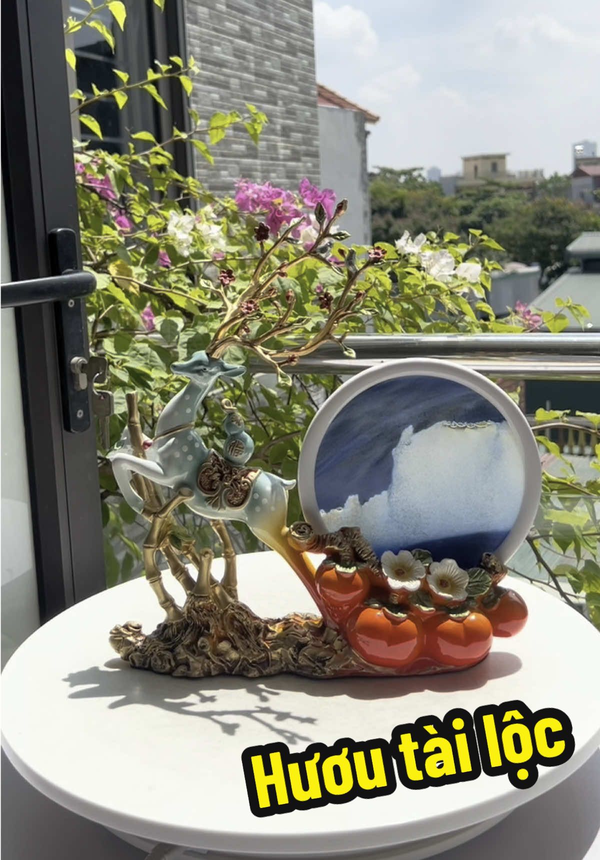 Hươu tài lộc kéo tranh cát #noithattrangtri #decor #noithat #trangtri #huoutailoc G4.1108