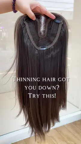 Thinning hair?Try this!#hairtopper #thinninghair #hairloss #hairlosssolutions #wig 