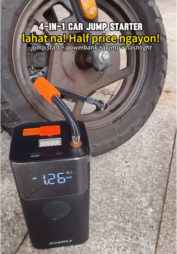 High Power 4 in 1 Jump Starter for your cars and motorcycles #jumpstarter #tireinflator #4in1 #carjumpstarter #carsoftiktok #motorcyclesoftiktok  #longervideos #fyp #soarfly 