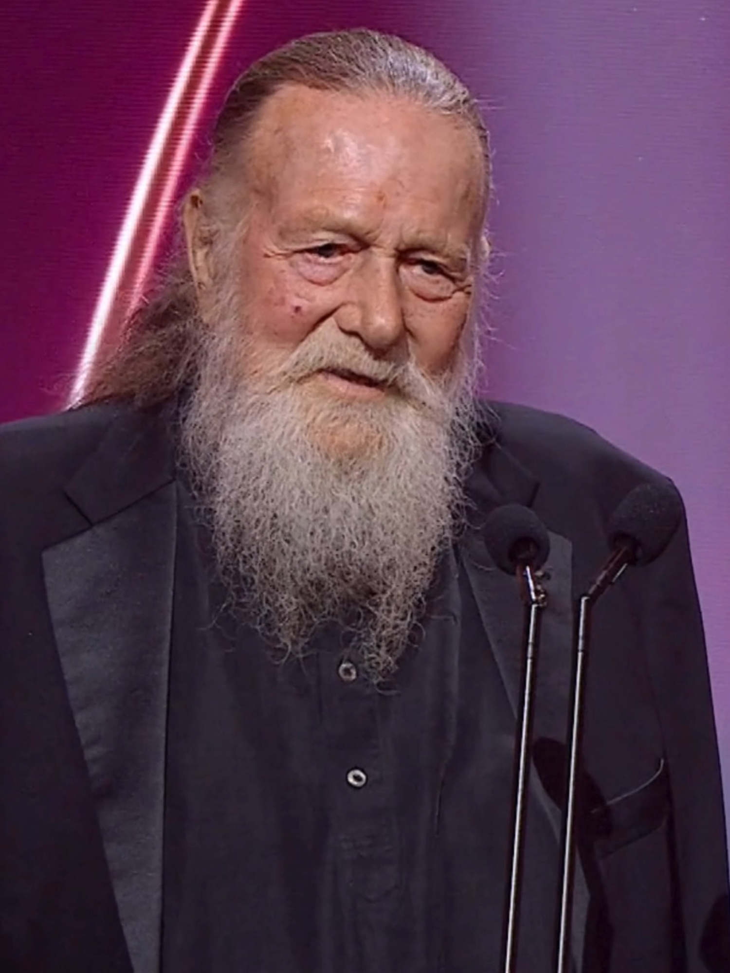 “We are left in that tale of who we are.” A true icon of Australian film and television, Jack Thompson took the stage at the 2025 AACTA Awards to present the Award for Best Miniseries, celebrating the stories that define us.