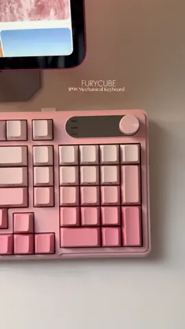 this pink mechanical keyboard is so cute!!! #mechanicalkeyboard #keyboard #furycubeip98gamingkeyboard #gamingkeyboard #keyboard 