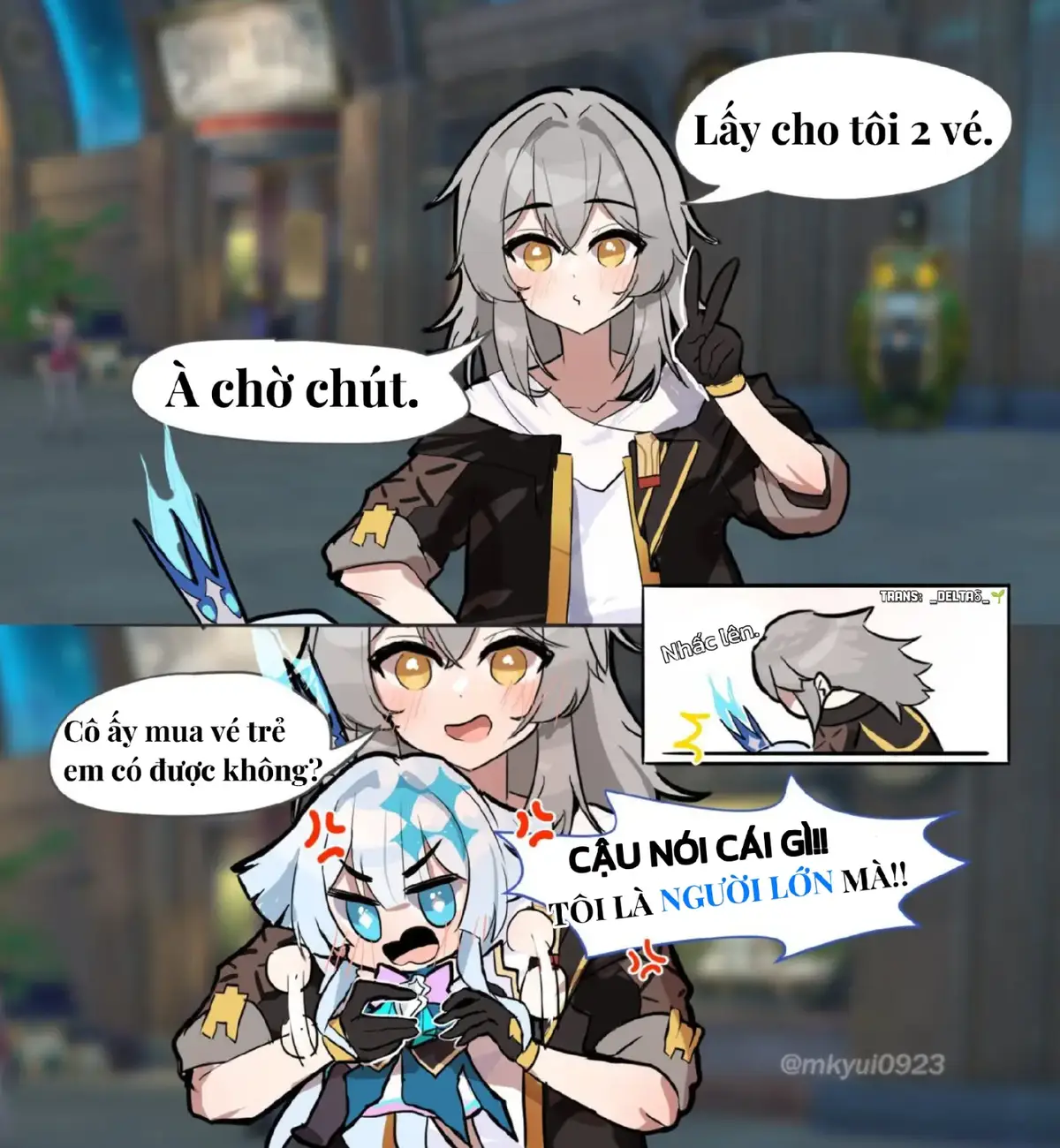 Người lớn🤔 Artist:@mkyui0923 #Stelle #Cerydra #HonkaiStarRail 