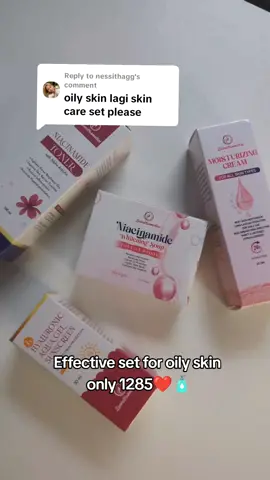 Replying to @nessithagg Oily Skin  Skincare set 💕✨❤️🧴#nicinamide #glutalotion #hydramoist #kerataintreatment #zuwacosmetics #trendingvideoviral #AffiliateMarketerModeOn💁✨❤️ #poresserum #kojicacid #mildcleaser #oilyskincare 