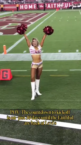 Some memories never fade ✨ From the roar of the crowd to the heartbeat before kickoff, being a 49ers cheerleader will forever be one of my greatest chapters. Counting down the days until Levi’s is alive again 🏟️🔥 #49erfaithful #goldrush #cheer #nfl #cheerleader       @San Francisco 49ers @NFL 