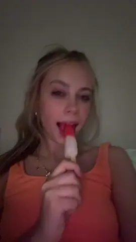 Call me daddy #daddy #popsicle #orange #blonde #tongue 