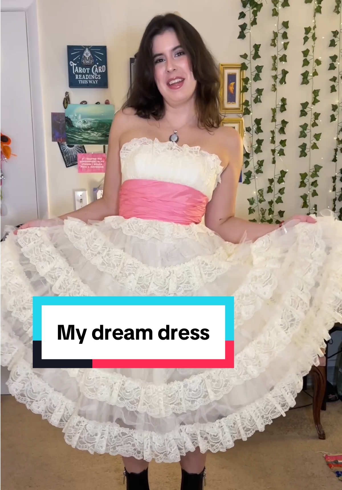 2000s fashion: the @Betsey Johnson tea dress is finally mine! As seen on Disney Channel’s Princess Protection Program and many other places. My dream since 2007.  #2000s #fashiontiktok #2000sthrowback #tiktokpartner 
