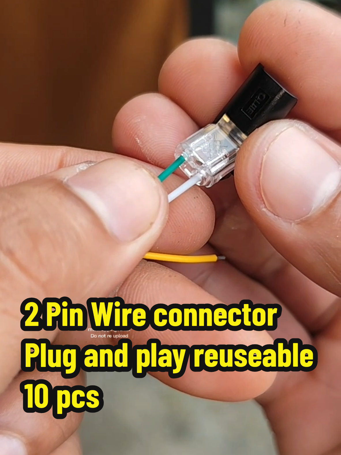 2 pin 10 pcs plug and play  easy to use wire connector #connector  #wireconnector  #connection  #wire   #2pinwireconnector 