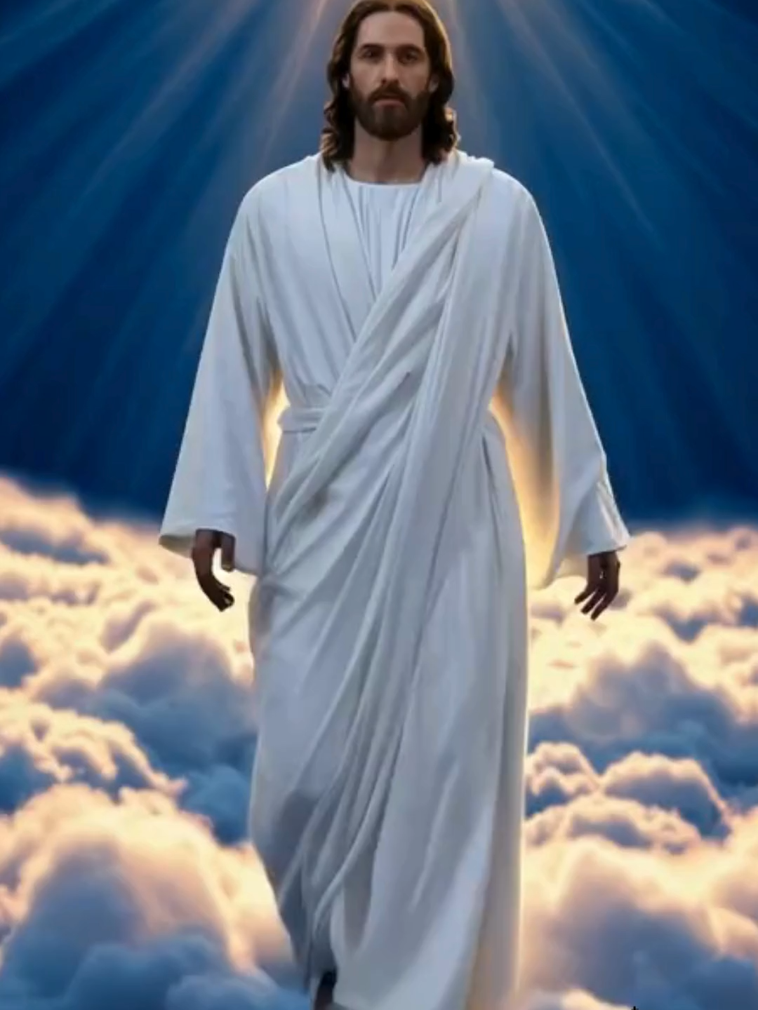 Jesus Cristo Andando nas Nuvens.