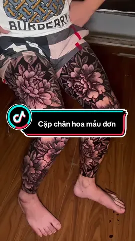Kín chân hoa mẫu đơn #1tr5 #tattoohanoi 