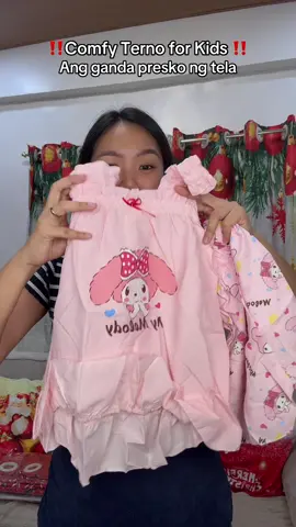 Ang ganda presko ang tela pwedeng pwede pang alis ung style cute   #kidsterno #kidsgirlterno #kidsootd #mymelody #kidswear 