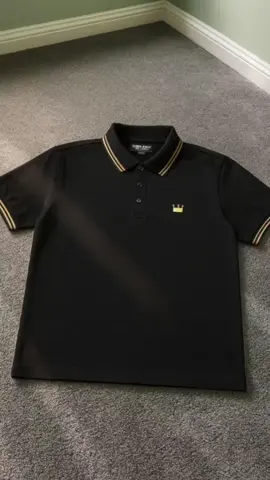 Screamous Polo Shirt CROWN LINE BLACK GOLD#kaospolo #tshirt #kaospria #screamous 
