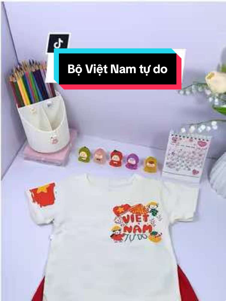 Xinh quá mà rẻ còn tặng quà nè các mom . Bộ Việt Nam, độc lập tự do hạnh phúc, bộ quần áo yêu nước cho bé 🇻🇳#mebapreview #bovietnamchobe #boquanaoyeunuocchobe #beiu #conyeu 