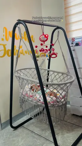 Dahil dito sa duyan with metal stand at hanging music toys nya naiiwan ko na sya at nakakagawa ng gawaing bahay ✨ #swing #hangingtoyswithmusic #duyan #duyanforbaby #mommyfinds 