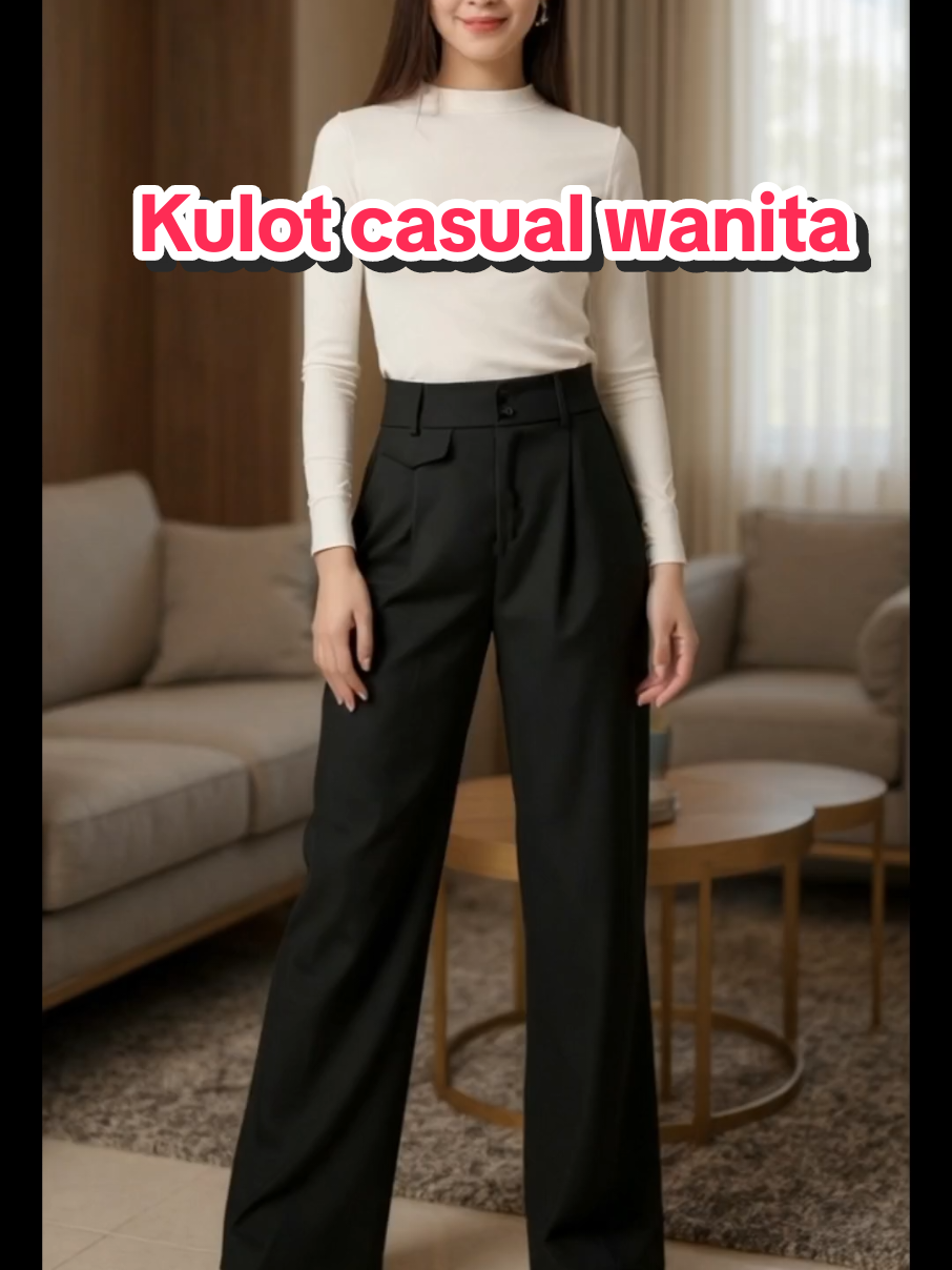 Bagian 666 | Celana kulot casual bahan polyester premium❤ #sandrapants #kulotcasual #kulotwanita #celanacasualwanita #fashion 