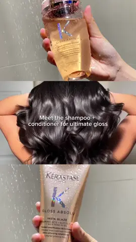 Let's meet with Gloss Absolu Duo! For your ultimate gloss 💖 #KerastaseID #LiveYourLifeinGloss #YourGlossEra #GlossyHairCheck #HairTok