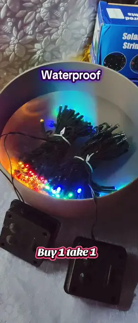 Waterproof Solar Powered Christmas lights for outdoor. #solarchristmaslights #waterprooflight #christmasdecor #xmaslights #fyp 