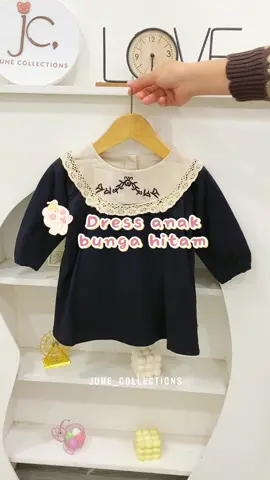 Dress anak motif bunga hitam😍🤩#junecollections #dressanak #klikkeranjangkuning #tokobajuanak #wibgajian  