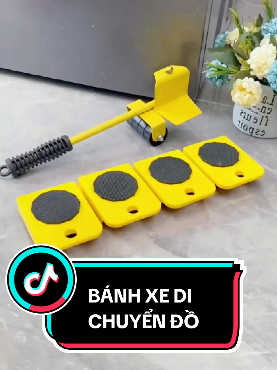 Bộ bánh xe chuyển đồ siêu tiện lợi dùng để di chuyển đồ nặng trong gia đình #dichuyendonang #xekeo #tiktok 