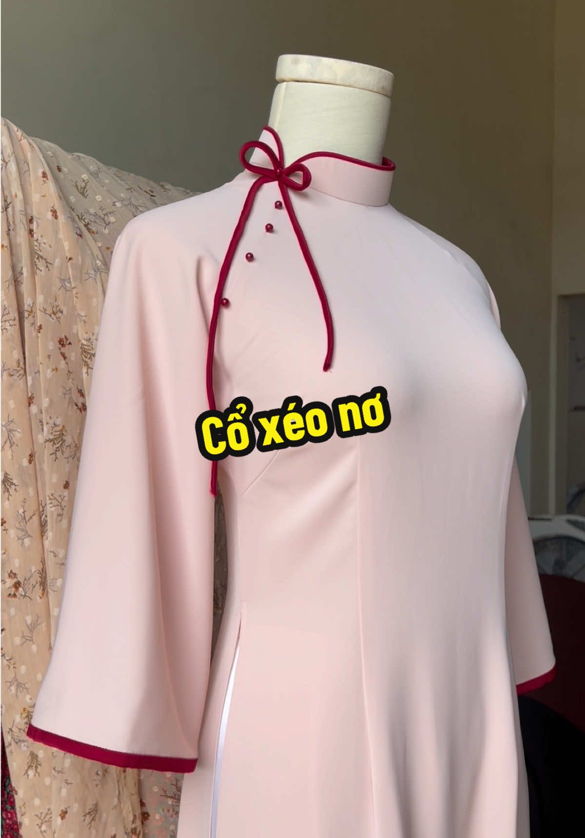 Áo Dài #KiềuTiênAD cổ xéo phối nơ#hottrend #caocap #xuhuong #lụa Mỹ cao Cấp