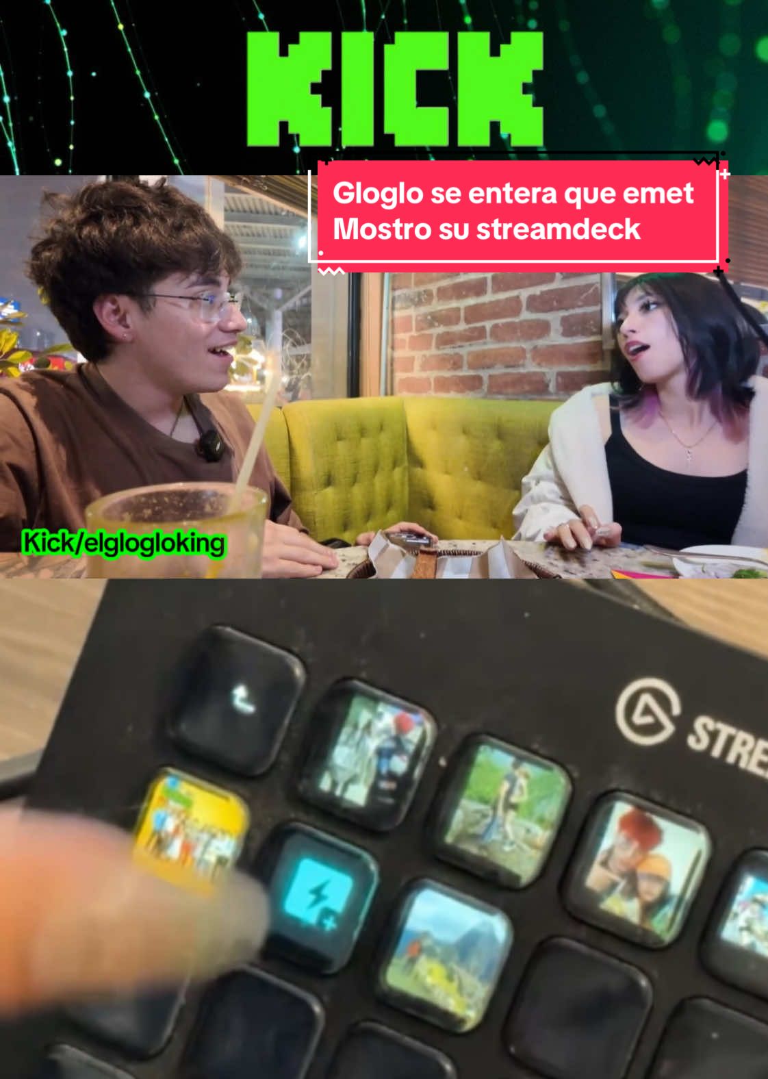 Gloglo se entera que Emet mostró su stream deck #glogloking #emikukis #emetsuki #maryblog #kickperu 