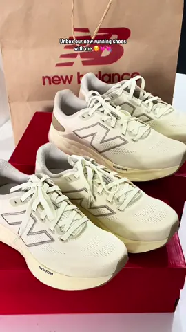 My husband and I officially starting our running era! 😂 #unboxing #runningshoes #newbalance #runningera 