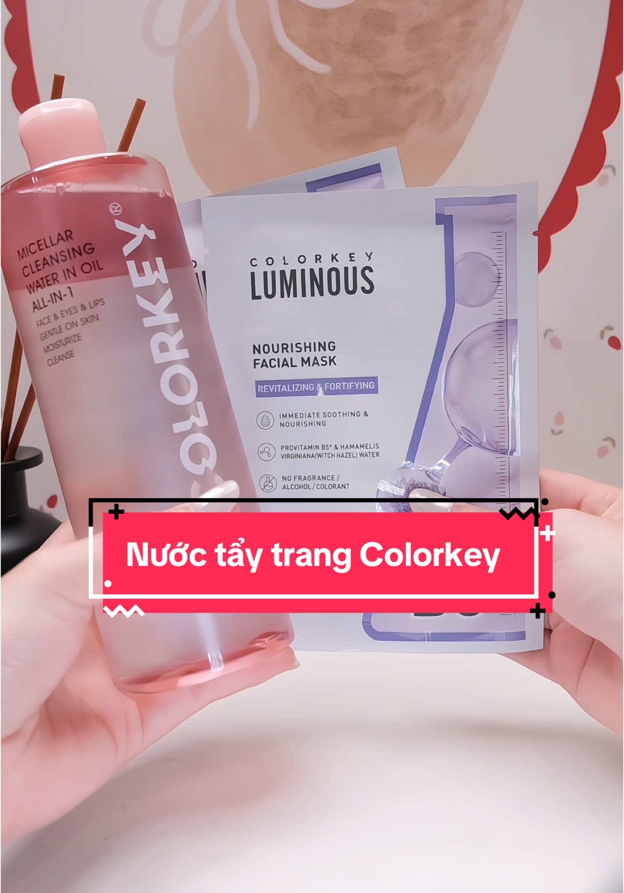 Nước tẩy trang colorkey đang có giá tốt mà còn dc tặng thêm mặt nạ nữa #review #foryou #beauty #xuhuong #fyp #congai #xh #makeup 