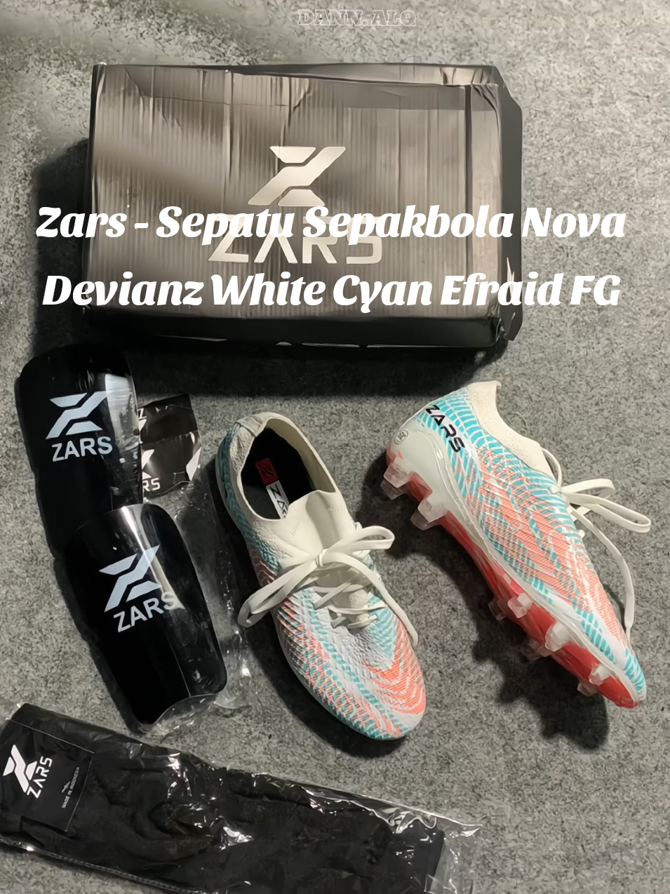 Zars - Sepatu Sepakbola Nova Devianz White Cyan Efraid FG #rekomendasi #sepatubola #sepatu #football #fyp @zarsofficialstore 