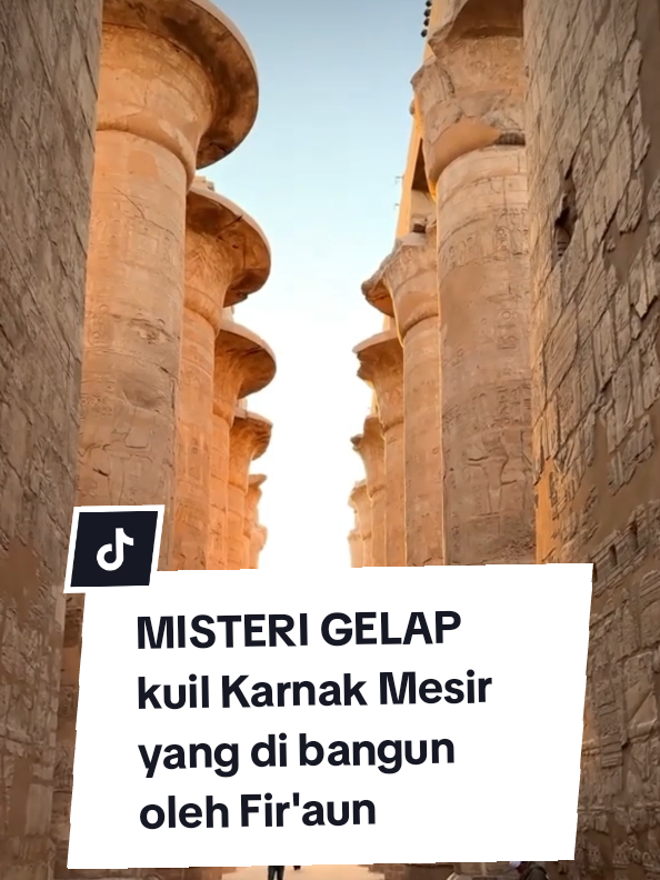 INILAH BUKTI PERADABAN ZAMAN KUNO TERNYATA LEBIH MAJU DARI YANG KITA KIRA. TAPI TERNYATA BANGUNAN TERSEBUT MENYIMPAN MISTERI GELAP DI BALIKNYA. bangunan ini namanya Karnak Temple adalah kompleks kuil terbesar di dunia, terletak di Luxor, Mesir. Dibangun sejak masa Firaun Senusret I (Dinasti ke-12) dan terus diperluas oleh banyak Firaun setelahnya selama ribuan tahun. Salah satu pilar raksasanya mencapai 300 ton, yang dibawa dari Aswan menuju Luxor hanya dengan alat seadanya dan tenaga manusia. Hingga kini, para ahli masih bingung bagaimana mungkin pilar sebesar itu bisa dipindahkan dan ditegakkan tanpa teknologi modern. Yang lebih mengejutkan, setiap pilar, dinding, hingga langit-langit penuh dengan ukiran detail dan rumit. Bagaimana manusia kuno bisa memahat sedekat itu, serumit itu, hanya dengan peralatan sederhana? Apakah ini berarti peradaban kuno sebenarnya jauh lebih maju dari yang kita kira? Ataukah, bangunan megah ini justru bukti kekejaman para Firaun yang menerapkan kerja paksa kepada rakyatnya demi meninggalkan warisan yang abadi?#karnaktemple #luxor #egypt #firaun #misteri 