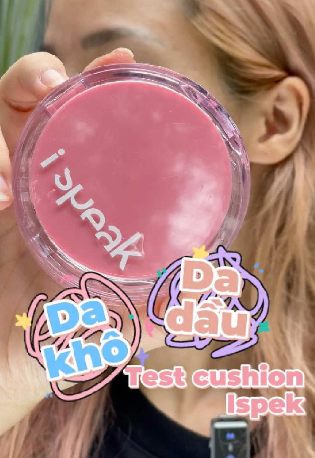 Trả lời @cà lem kem chúi test ispeak trên da dầu và da khô nà  #NVNM #reviewlamdep #cushionispeak #cushion #chekhuyetdiem 