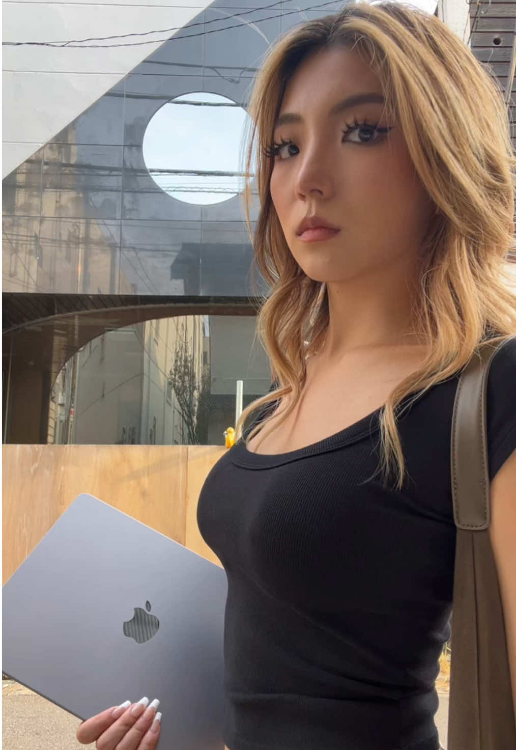 I just finished my work #japanesegirls #OOTD #fyp #海外ファッション #miniskirtoutfit 