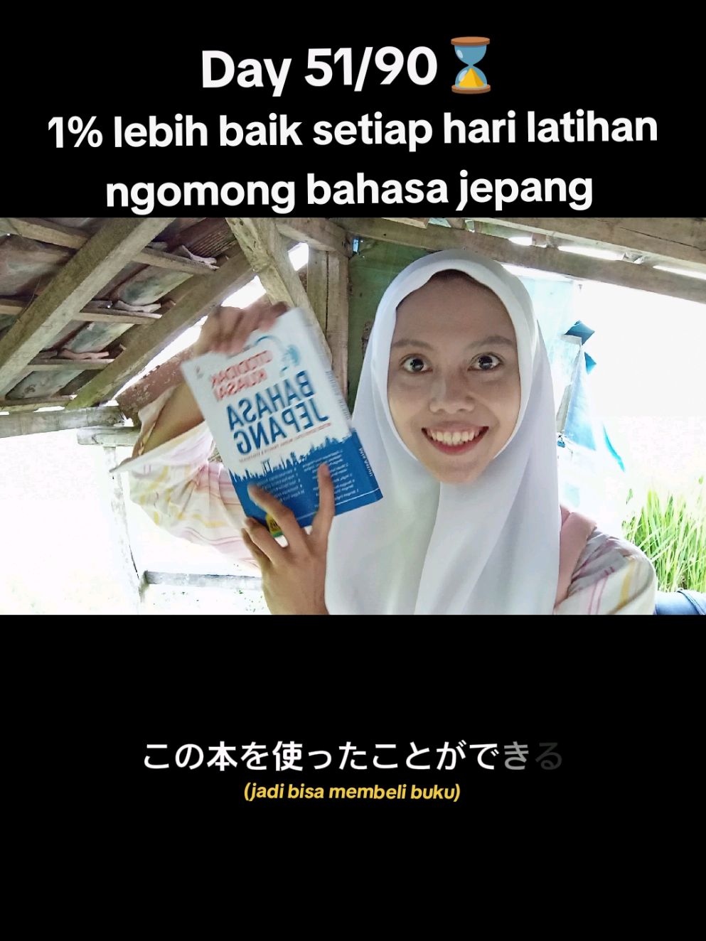 Day 51/90⌛ latihan ngomong bahasa jepang, 皆さんはこの本がありましたか? #pemula #berani #kaiwa #jepangindonesia🇯🇵🇲🇨 #bahasajepang 