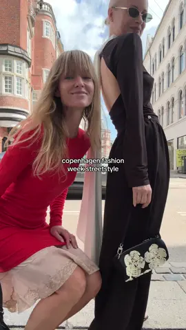 What Jeanette & Thora wore visiting shows during Copenhagen Fashion Week 🌹 #outfitinspo #copenhagenstyle #cphfw #StreetStyle #fyp 
