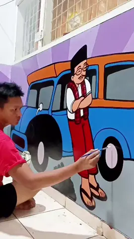 oplet bang doel #jasalukisdinding #art #mural #lukistembok #jasamural 