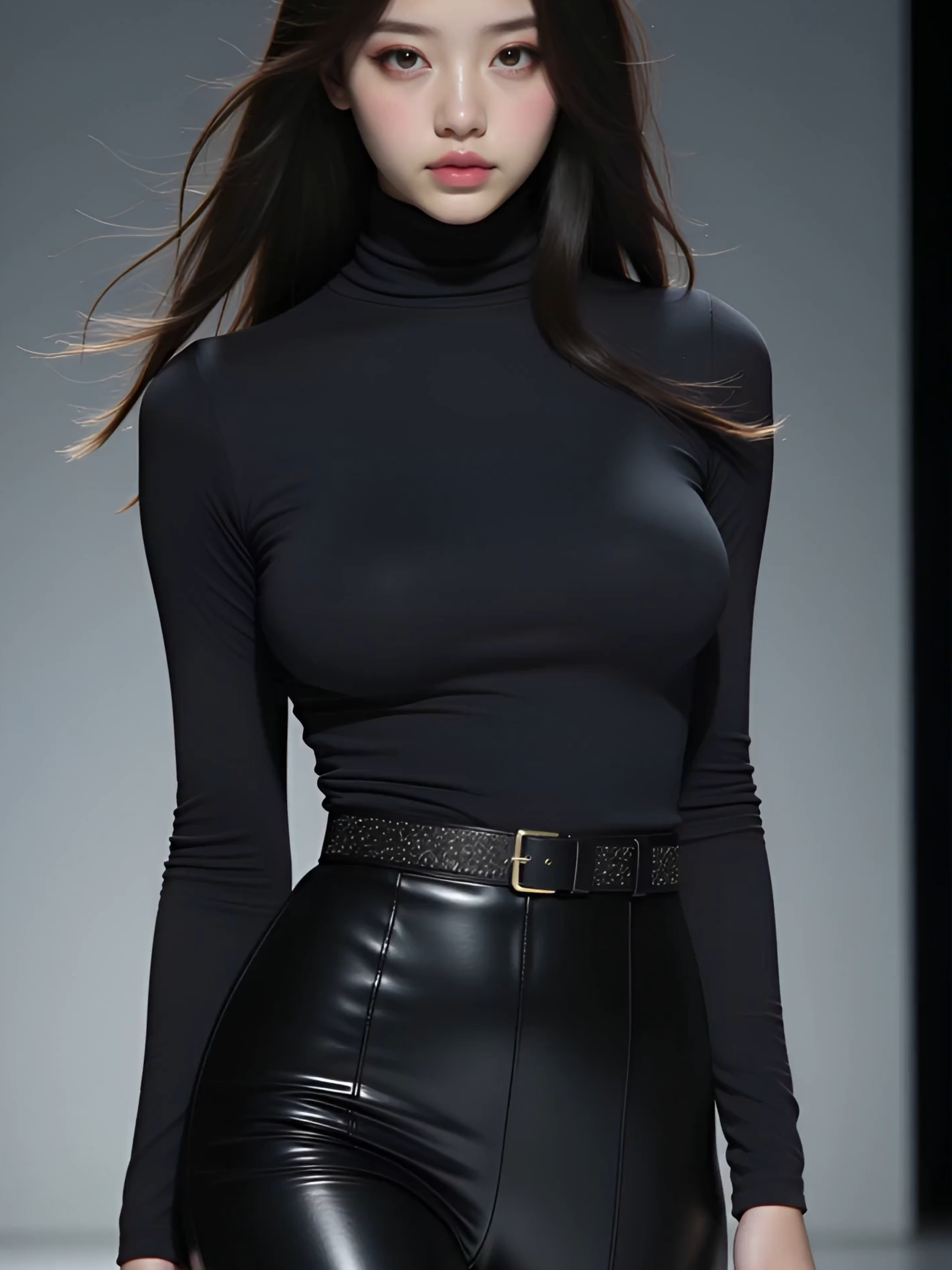 한번 보고 두번보고 자꾸만 보게되는 가죽바지 런웨이 #leatherpants #Runway #nowtrending #OOTD #ai美女 #fyp