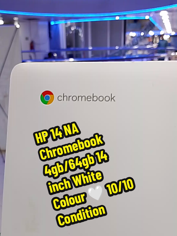 HP 14 NA Chromebook 4gb/64gb 14 inch White Colour 🤍 10/10 Condition ✨#foryou #foryou #growmyaccount #viral #1millionaudition 